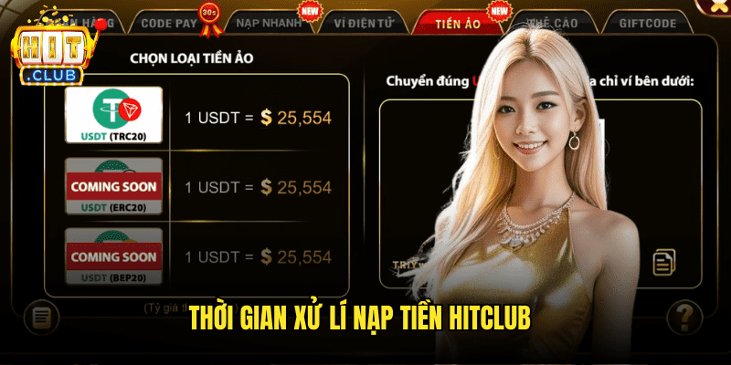 Thời Gian Xử Lí Nạp Tiền Hitclub