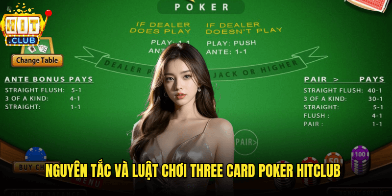 Khám Phá Three Card Poker Tại Hitclub: Hướng Dẫn Toàn Diện Cho Người Chơi 2 Nguyên Tắc Và Luật Chơi Three Card Poker Hitclub
